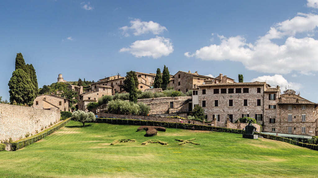 a landscape of the beautiful city of Assisi