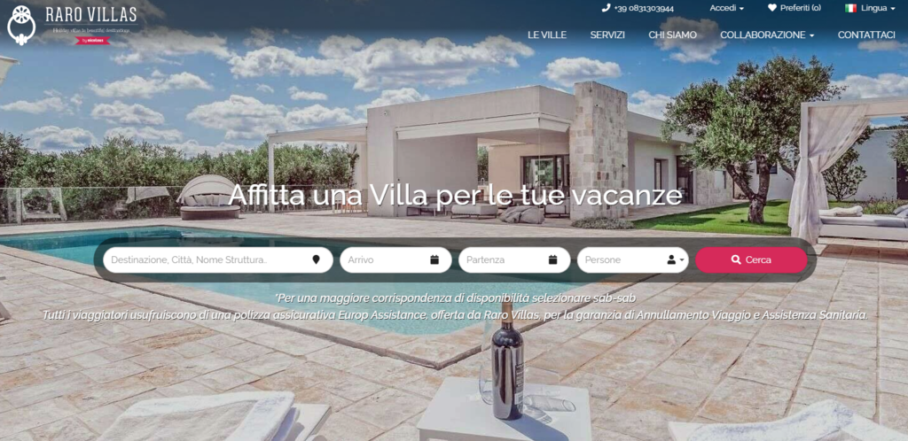Home website Raro Villas