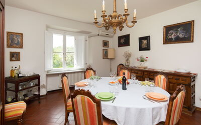 Villa Selve: The dining room
