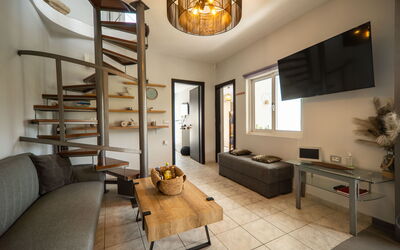 Villa Eftychia: Living Room