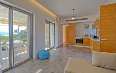 Villa Bluewhite: Cucina, Soggiorno