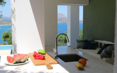 Villa Bluewhite: all'aperto, Balcone / Terrazza / Patio, Cucina