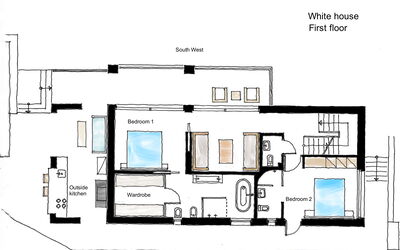 Villa Bluewhite: Planimetria