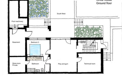 Villa Bluewhite: Planimetria