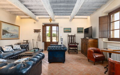 Villa San Michele: Woonkamer