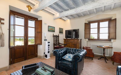 Villa San Michele: Woonkamer