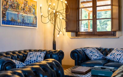 Villa San Michele: Woonkamer