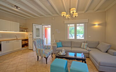 Beach Villa Joanna: Cucina, Sala da pranzo, Soggiorno