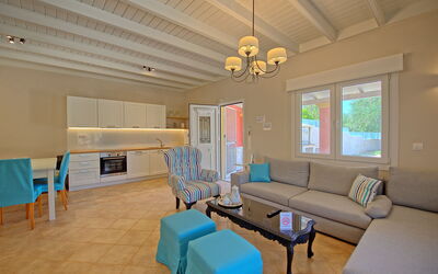 Beach Villa Joanna: Cucina, Sala da pranzo, Soggiorno