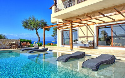 Beachfront Villa Seawave: Building Exterior, Garden, Outdoor, Pool