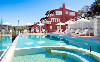 Villa Corfu Panorama: bassin, Extérieur