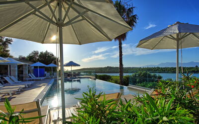 Villa Corfu Panorama: bassin, Extérieur, Vues