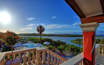 Villa Corfu Panorama: bassin, Extérieur, Vues