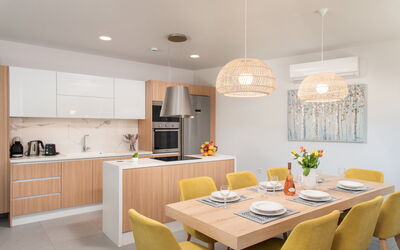 Villa Ampela: Keuken, Lunchroom