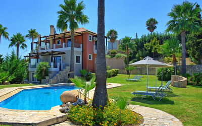 Villa Myrtia: Garden, Outdoor, Pool, Scenic View, Summer