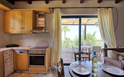 Villa Myrtia: Dining Room, Kitchen, Living Room