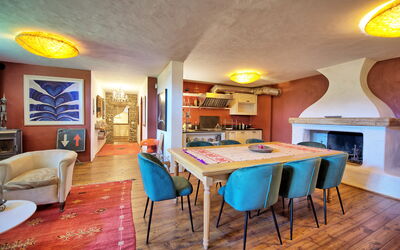 Villa Oliveta: Cucina, Sala da pranzo, Soggiorno