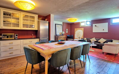 Villa Oliveta: Cucina, Sala da pranzo, Soggiorno