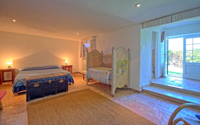 Villa Argentario: chambre à coucher