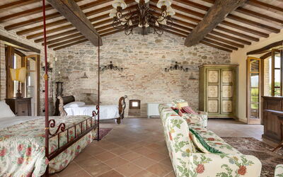 Villa Assisi: chambre à coucher