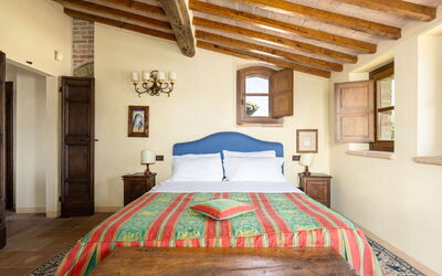 Villa Assisi: chambre à coucher