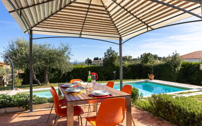 Villa Renina: Balcony / Terrace / Patio, Garden, Outdoor, Pool