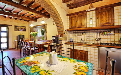 Villa Margherita Uno: Dining Room, Kitchen, Living Room