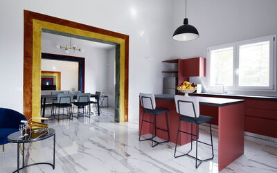 Villa Pica: Keuken, Lunchroom, Woonkamer