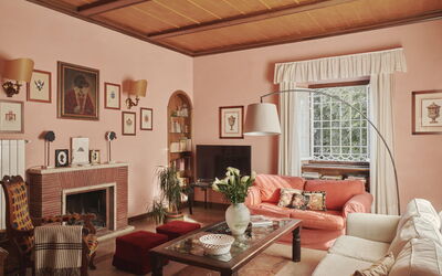 Villa Pedone: Woonkamer