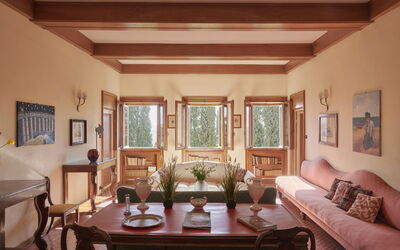 Villa Pedone: Woonkamer