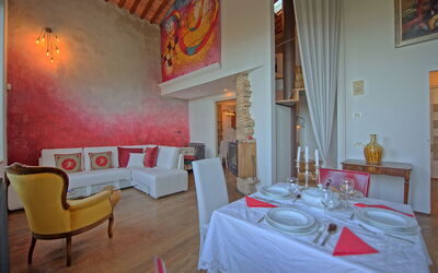 Villa Ancora: Sala da pranzo, Soggiorno