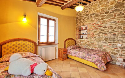 Villa Poggiospinoso: chambre à coucher