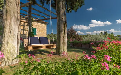 Villa Poggiospinoso: Jardin