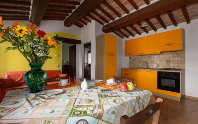 Casale Tiziano: Cucina, Sala da pranzo