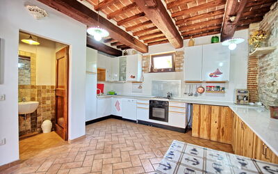 Casale Tiziano: Cucina, Sala da pranzo