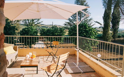 Villa Fonte Ancona: Balcon / Terrasse / Patio
