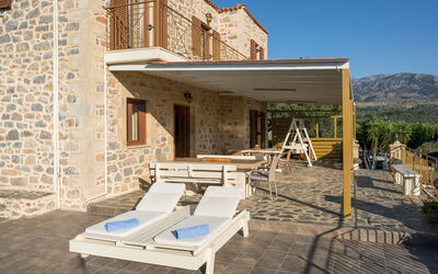 Villa Gianna: Balkon / terras / patio, Buitenkanten, Buitenshuis