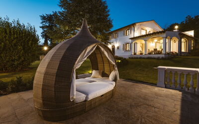 Villa Pietramarina: Balkon / terras / patio, Buitenkanten, Buitenshuis