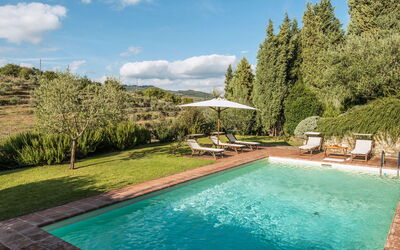 Villa Niccolò: bassin, Vues