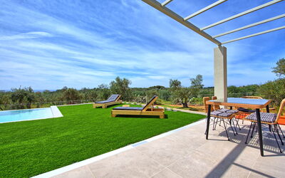 Villa Olivum: bassin, Extérieur