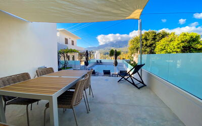 Villa Greca: Balcony / Terrace / Patio, Building Exterior, Outdoor, Pool