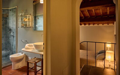 Villa Marliana: Badkamer, slaapkamer