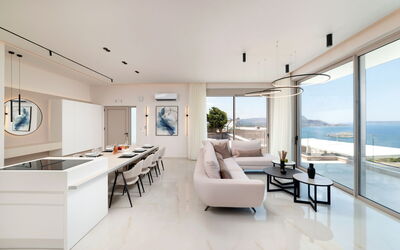 Seaview Lux: Cuisine, Salle à manger, Salon