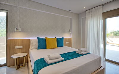 Villa Silentium Ionia: chambre à coucher