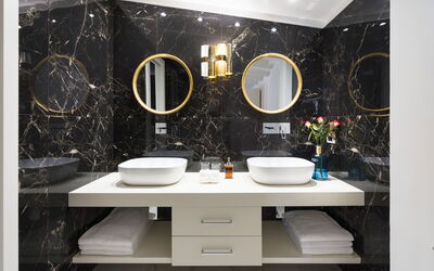 Villa Agrigenta - Ribera, Sicilia: Badkamer, Herfst, Lente, Zomer