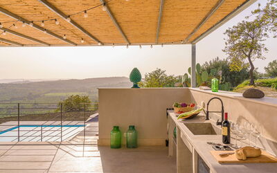 Casa Bianca - Noto, Sicilia: all'aperto, Autunno, Balcone / Terrazza / Patio, Estate, Esterni, Piscina, Primavera, Vista Panoramica
