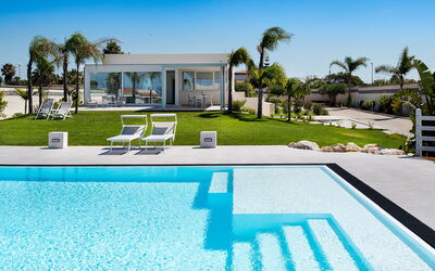 Casa Biancoverde - Marsala, Sicilia: all'aperto, Autunno, Balcone / Terrazza / Patio, Estate, Esterni, Giardino, Piscina, Primavera