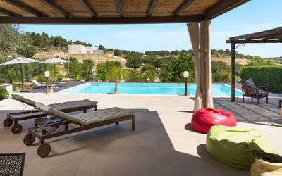 Casa Cortese - Noto, Sicilia: Autumn, Balcony / Terrace / Patio, Building Exterior, Outdoor, Pool, Spring, Summer