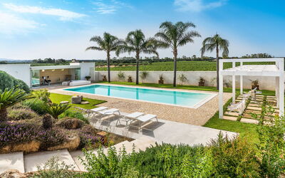 Casa Ocra - Misiliscemi, Sicilia: Autumn, Balcony / Terrace / Patio, Building Exterior, Garden, Outdoor, Pool, Spring, Summer