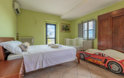 Villa la Pagliarina: chambre à coucher